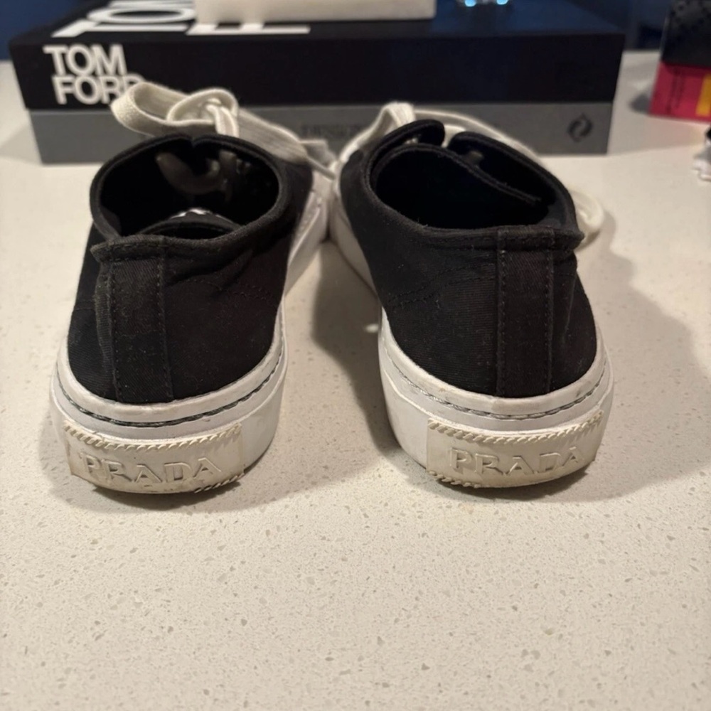 Black and White Canvas Sneakers - Picture 3 of 6